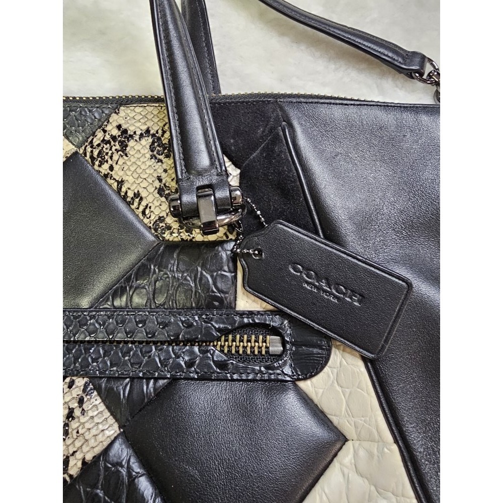 Coach Canyon Quilt Primrose Satchel In Exotic Embossed Leather 38295 - Picture 2 of 11